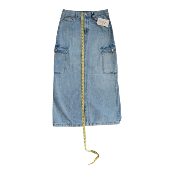 NWT - Sincerely Jules - Light Blue Denim-Cargo - Maxi -Skirt - Size 7 - Size 28 - Picture 10 of 10